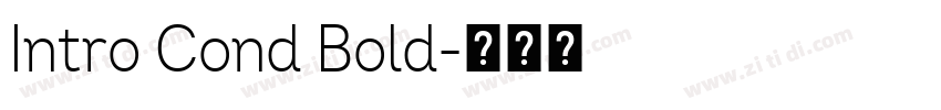 Intro Cond Bold字体转换